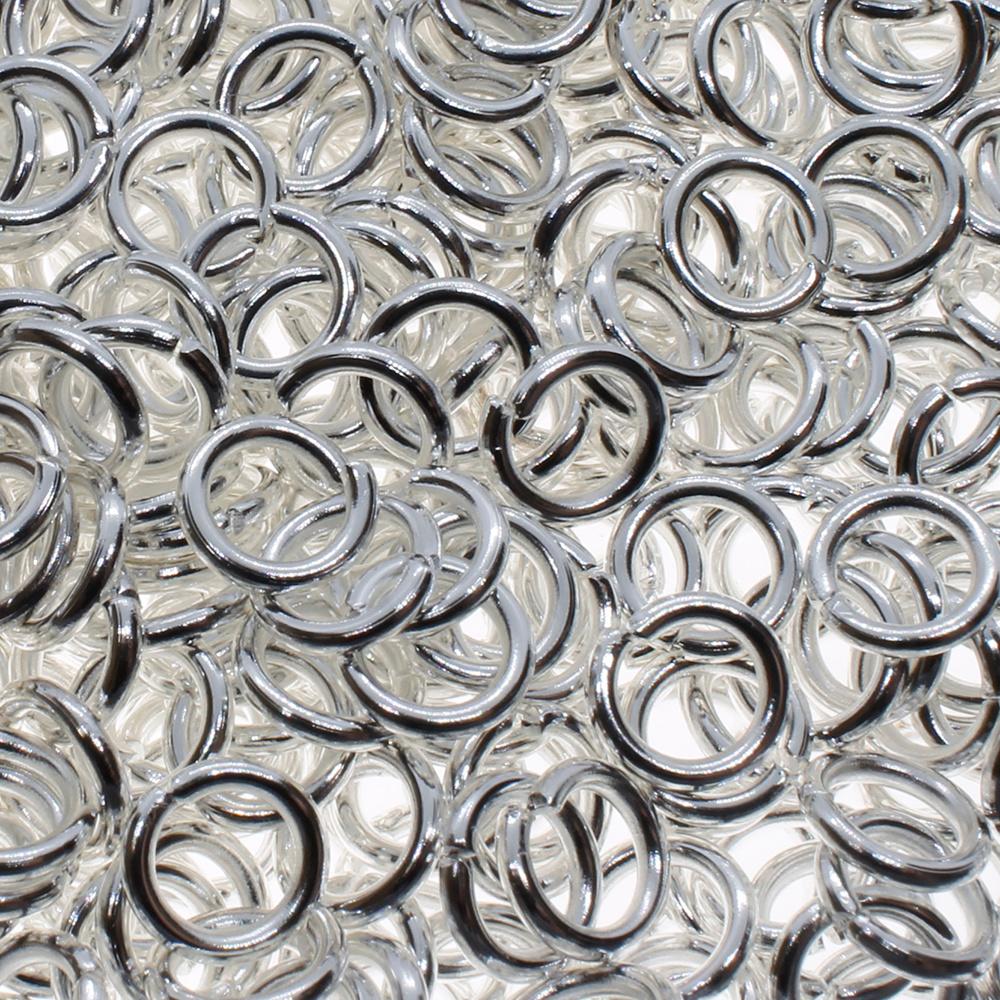 Jump Rings 6x1mm 150pcs - Silver Plated