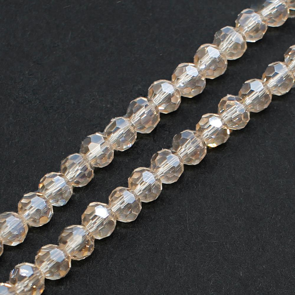Crystal Round Beads  3mm - Champagne