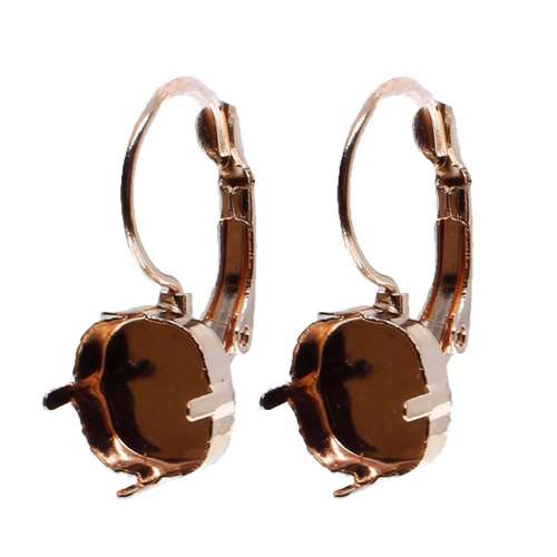 Locking Earring for 10mm Rivoli 1 Pair - Rose Gold