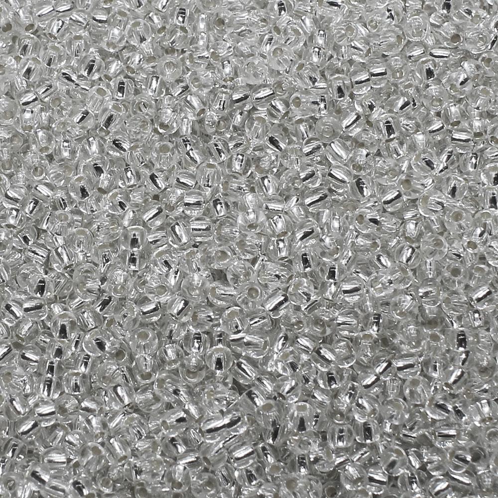 FGB Beads Silver Lined Silver Size 12 - 50g