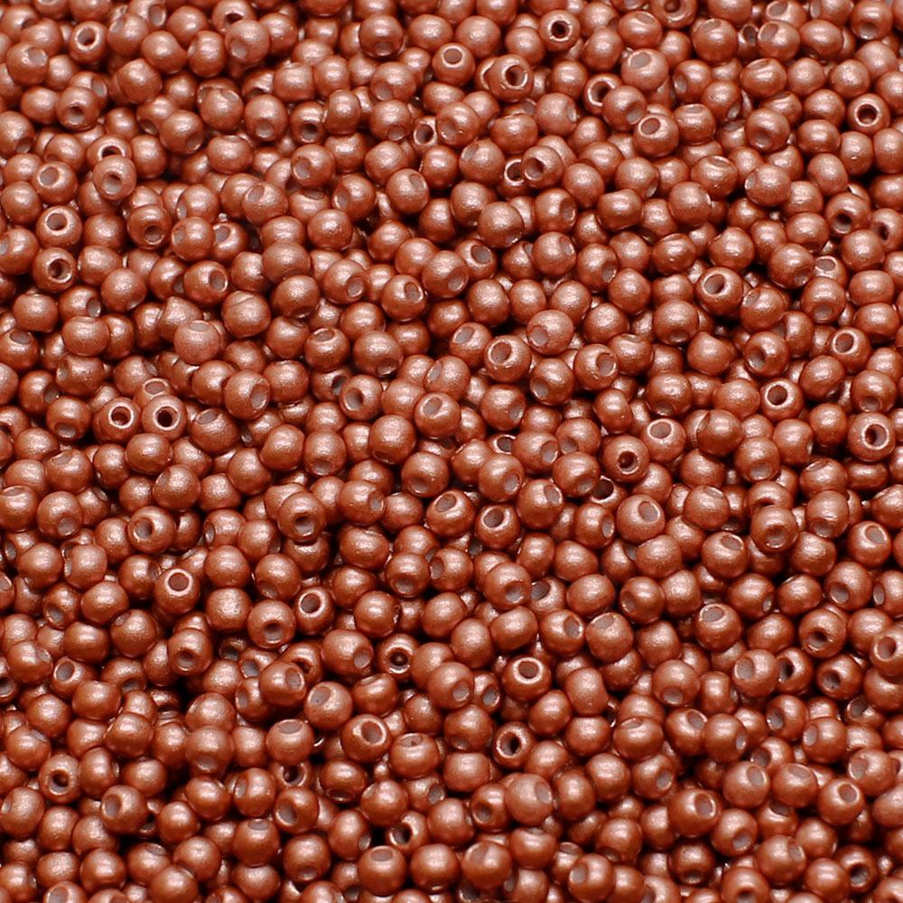 FGB Seed Beads Size 12 Opaque Matt Copper - 50g