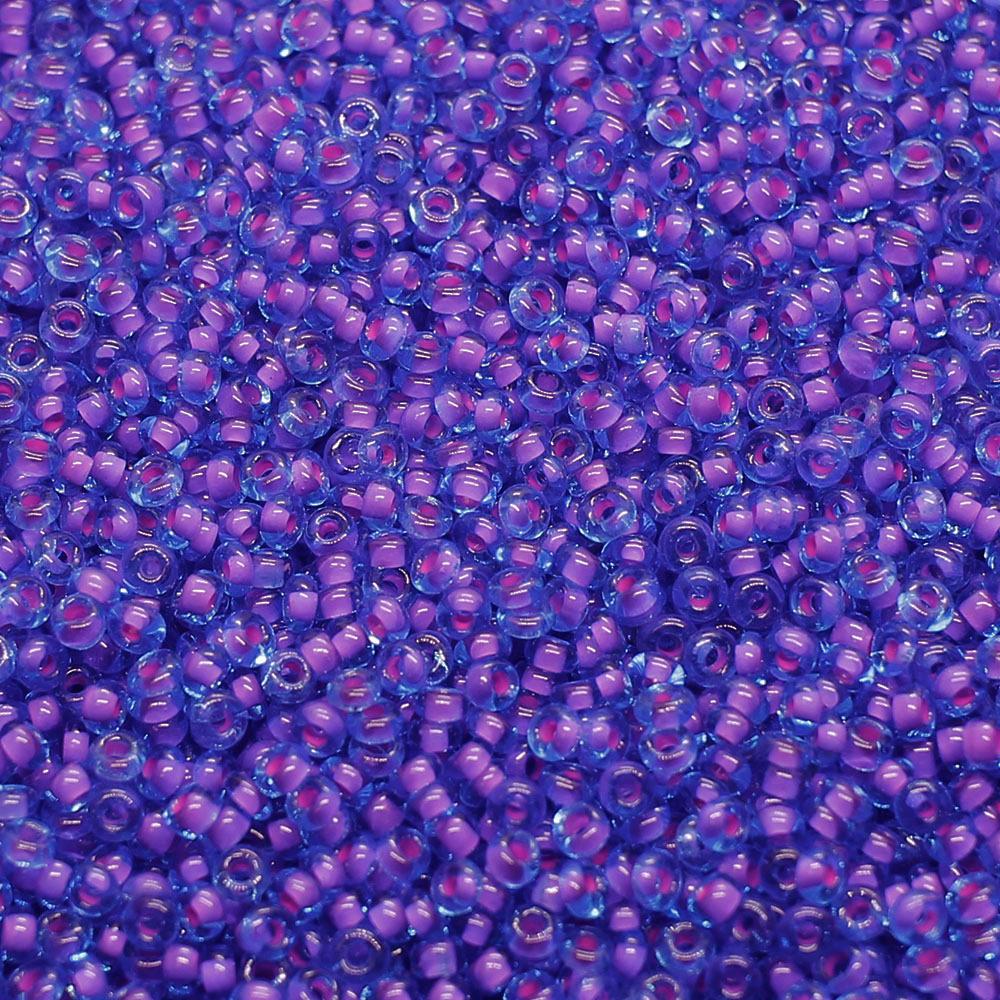 FGB Seed Beads Size 12 Two Tone Inside Colours Ultra Violet - 50g