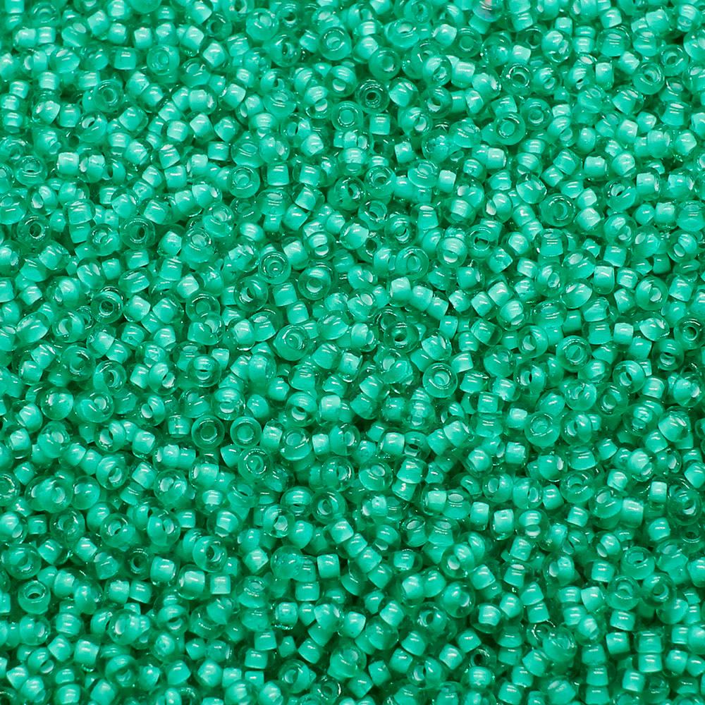 FGB Seed Beads Size 12 Two Tone Inside Colours Irish Shamrock - 50g