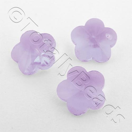 Crystal Charm Flower 10mm - Lilac 10pcs