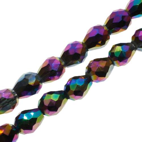 7mm crystal beads rainbow — faceted for jewelry making and beadwork