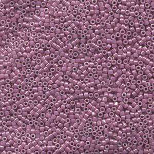 size 11 Miyuki Delica seed beads pink luster opaque mauve db253 5g — 5g pack, premium Japanese cylinder beads perfect for bead weaving, e…