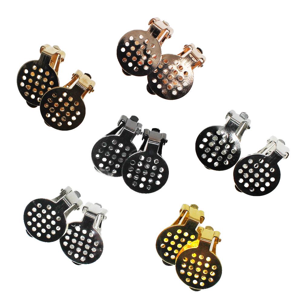 Clip on Earring with Sieve 15mm - Mixed Pack 6 Pairs