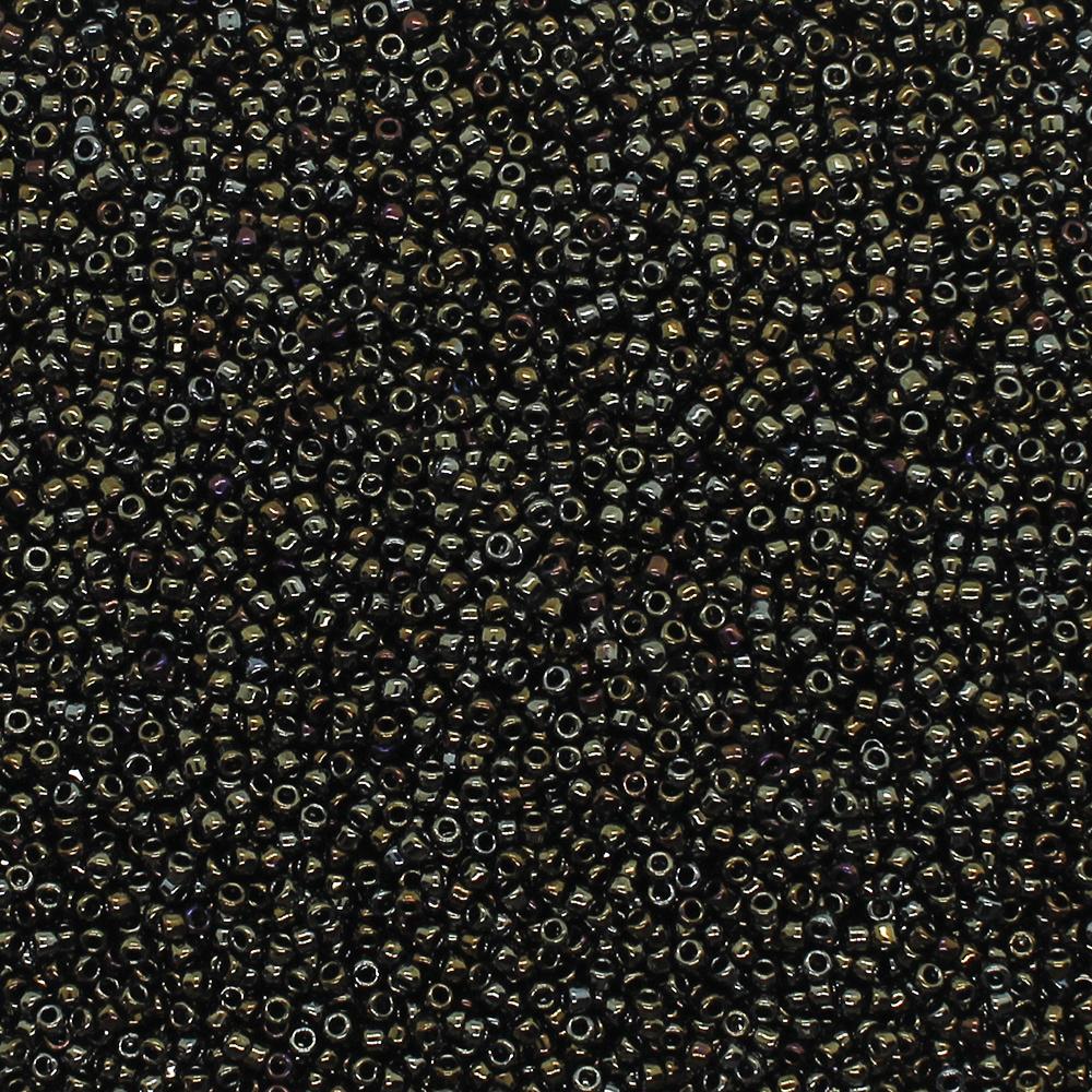 Toho Size 15 Seed Beads 10g - Metallic Iris Brown