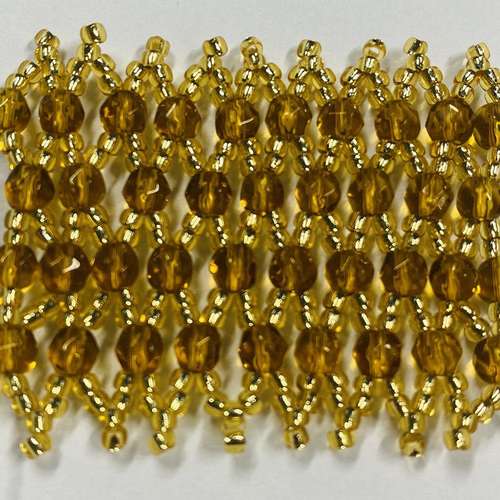 Netted Bracelet Kit gold bracelet making kit — DIY set with beads and instructions for creating handmade jewelry