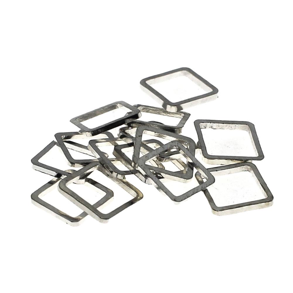 Square Shaped Spacer Ring Silver Plated - 8 x 1mm -7g