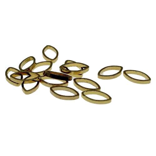 Oval Shaped Spacer Ring Gold Plated - 6 x 4mm - 2g