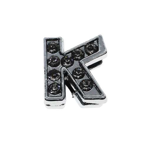 Slider Letter Bead - K