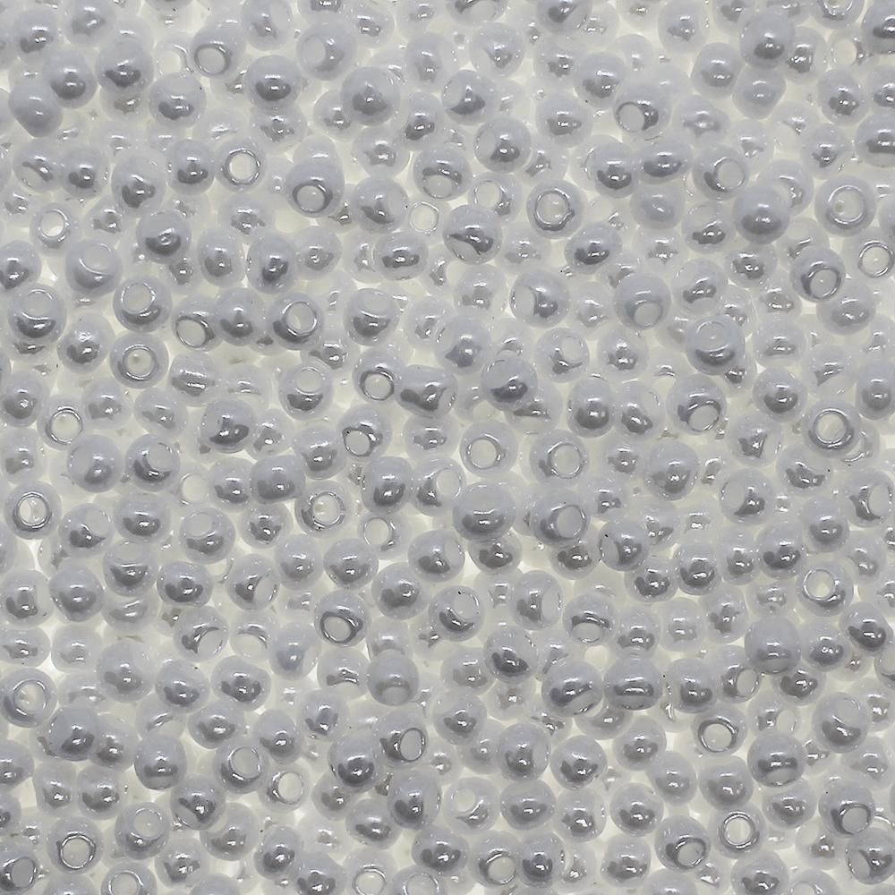 FGB Seed Beads Size 12 Opaque Luster White- 50g