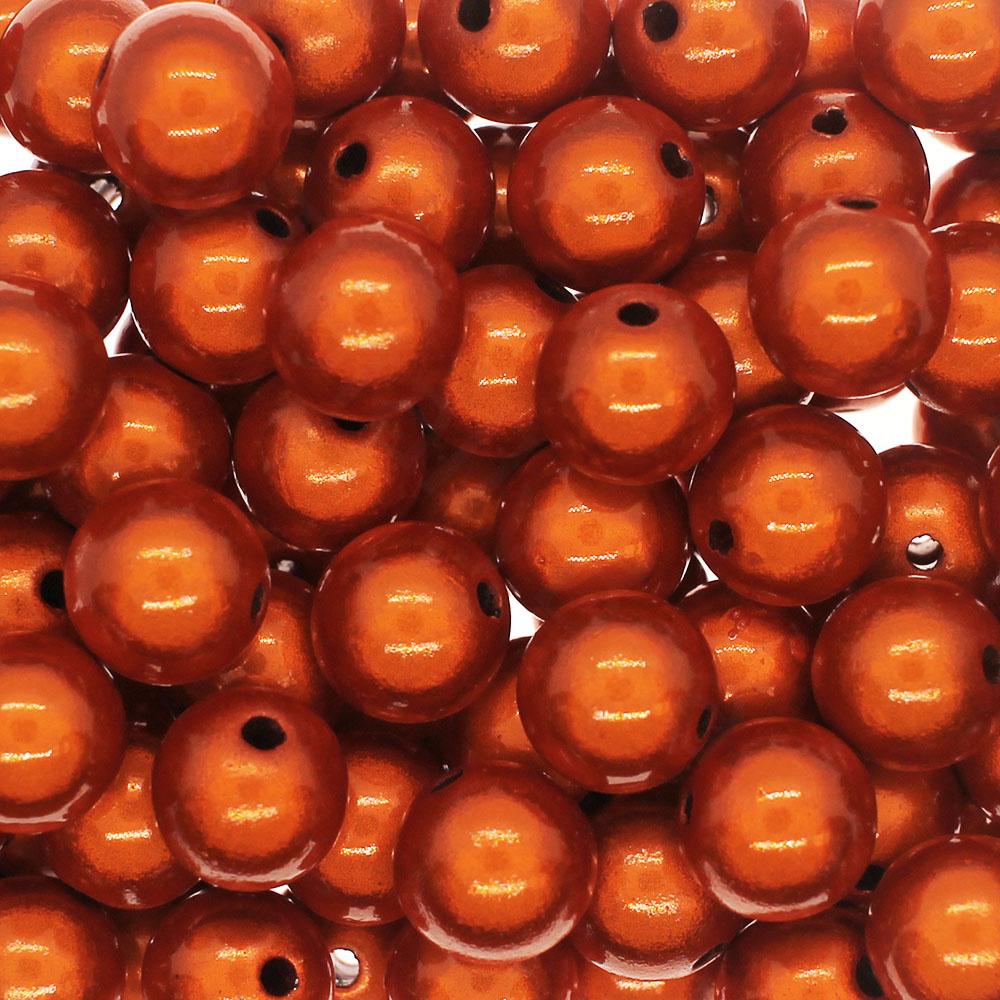 Miracle Beads - 12mm Round Orange 25pcs