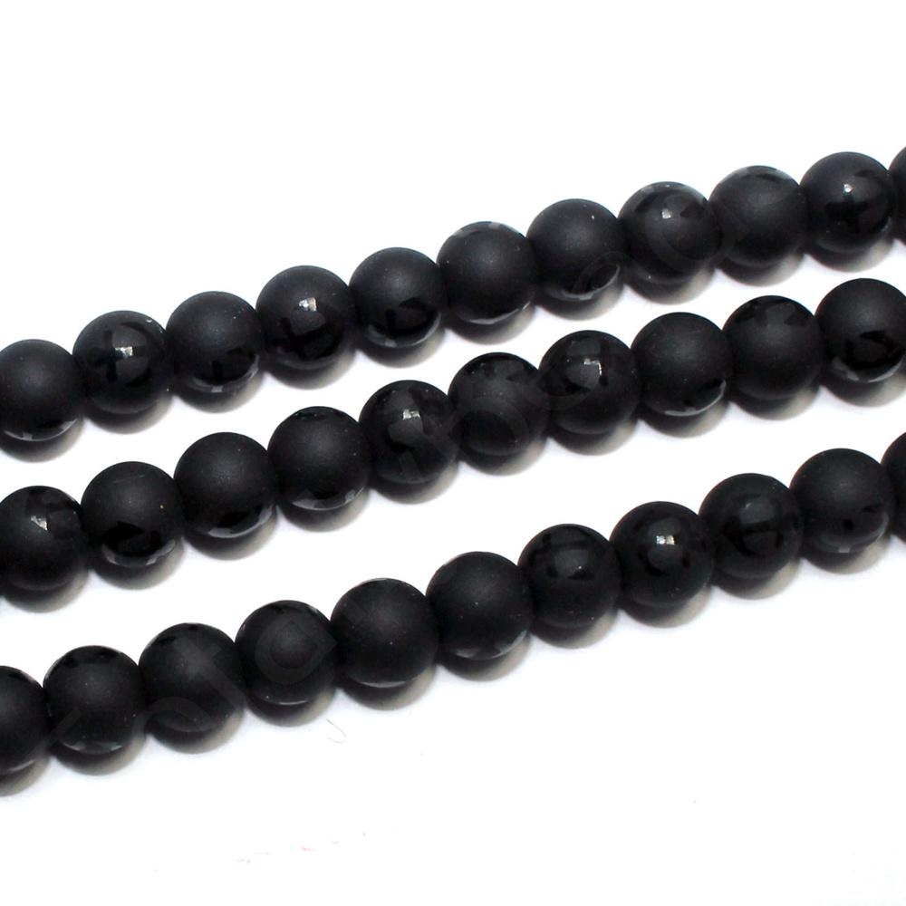 Synthetic Onyx Round Beads 6mm - Anchor Design