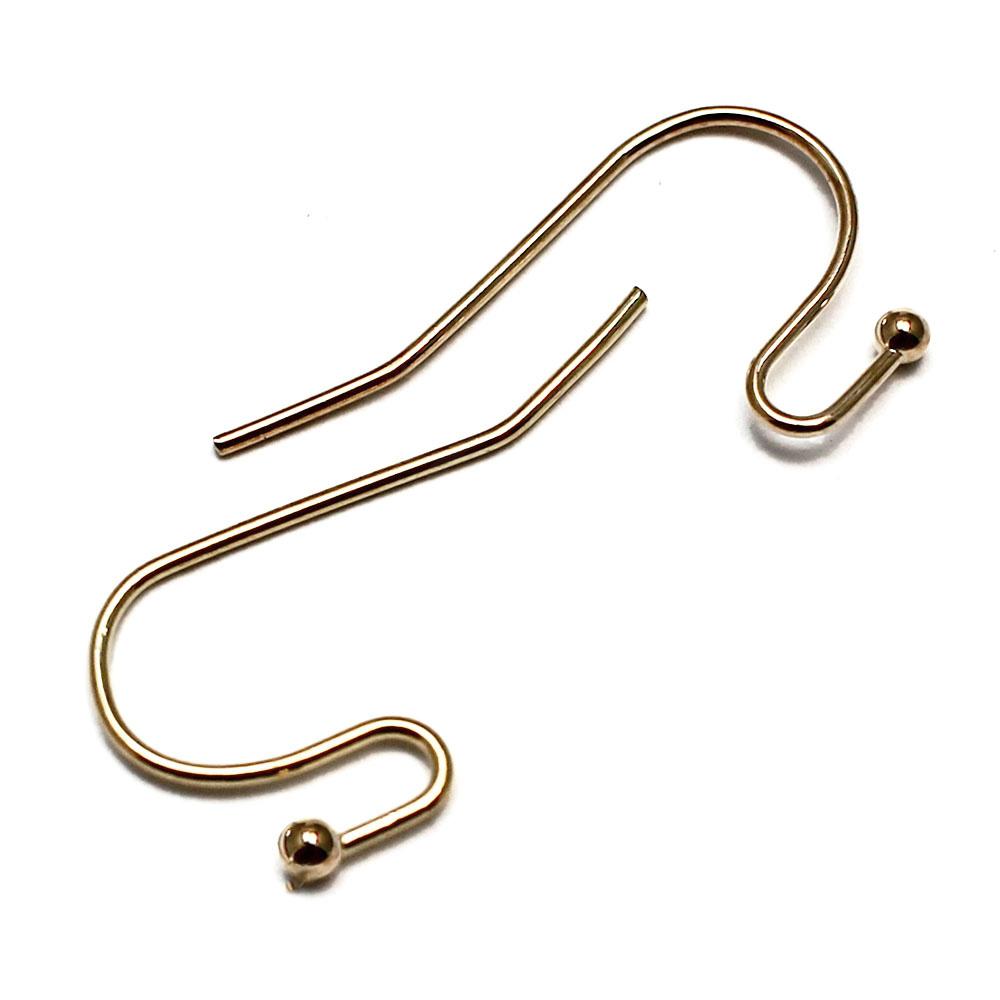 Ear Wire Ball - Champagne Gold 20 Pairs