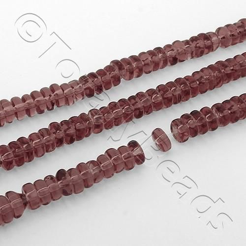 Glass Flat Round 4mm - Light Amethyst