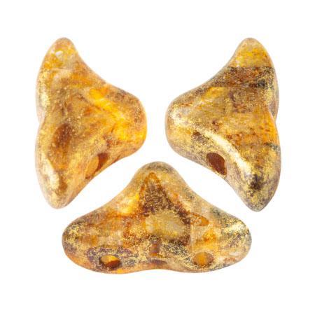 Helios Puca Beads 10g - Crystal Gold Spotted