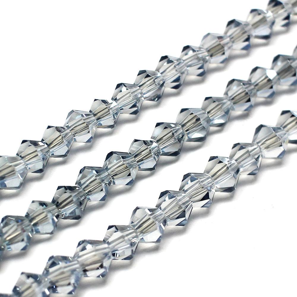 Premium Crystal 5mm Bicone Beads - Light Sapphire