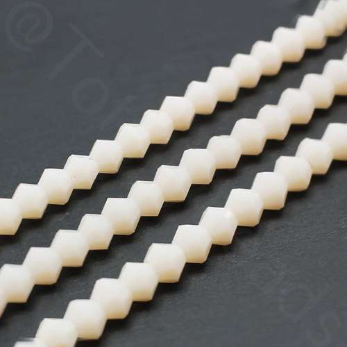 4mm crystal bicone beads nude opaque — faceted for jewelry making and beadwork