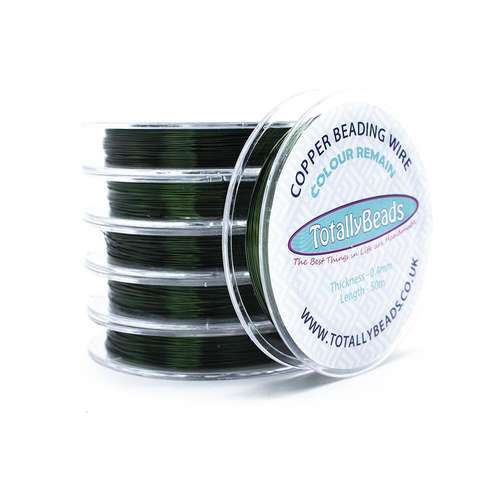 Copper Wire 0.4mm Forest Green (50m) CR
