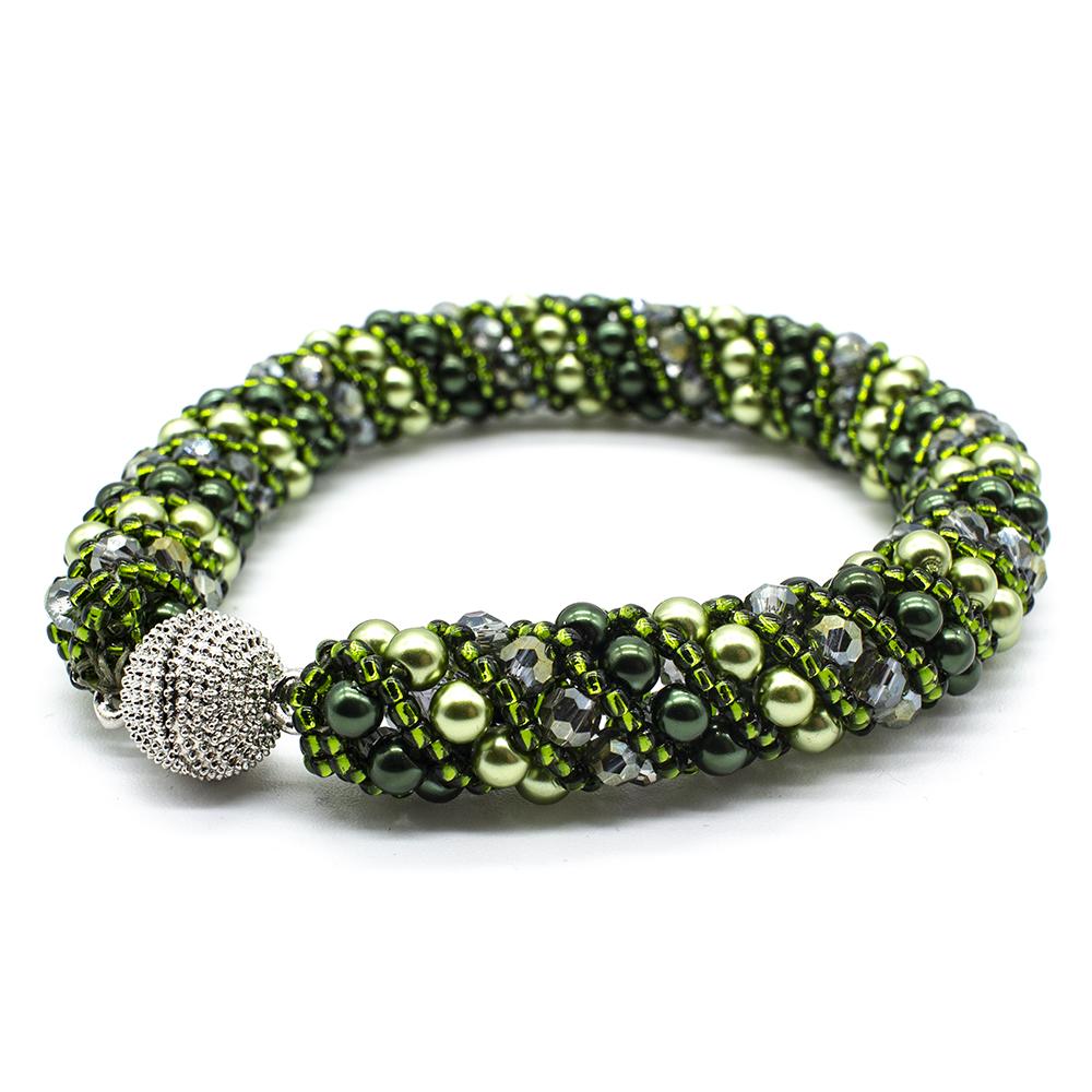 Russian Spiral 2 Necklace Bracelet - Olive