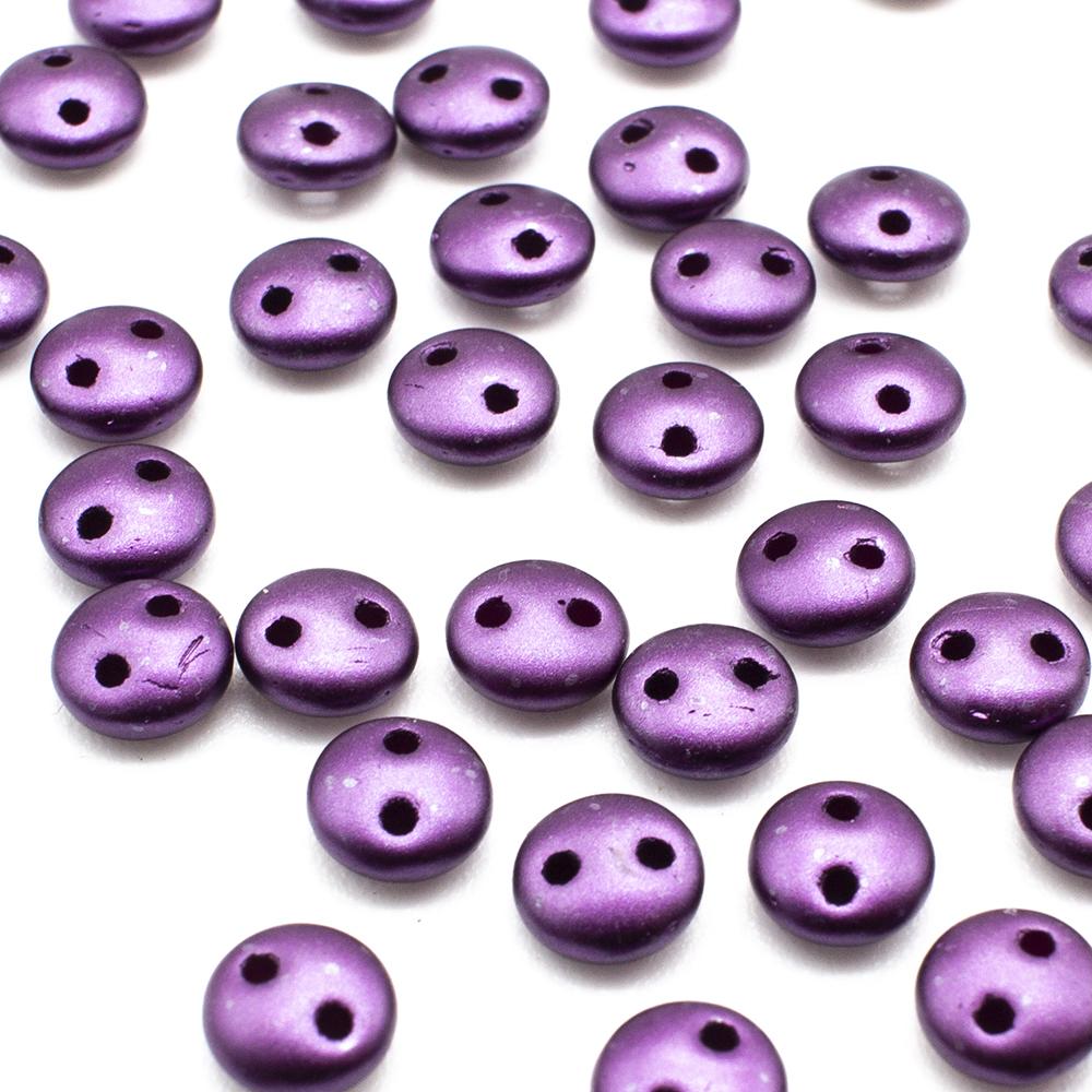 CzechMates Lentil 6mm 50pcs - Pearl Coat Purple Velvet