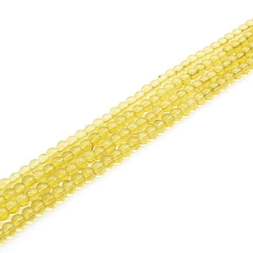 Glass Round - 4mm - Light Topaz
