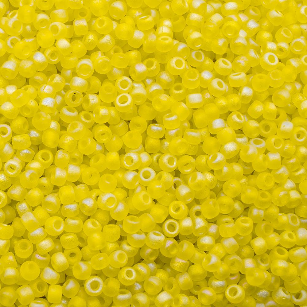 FGB Seed Beads Size 12 Frosted Lemon Sorbet - 50g