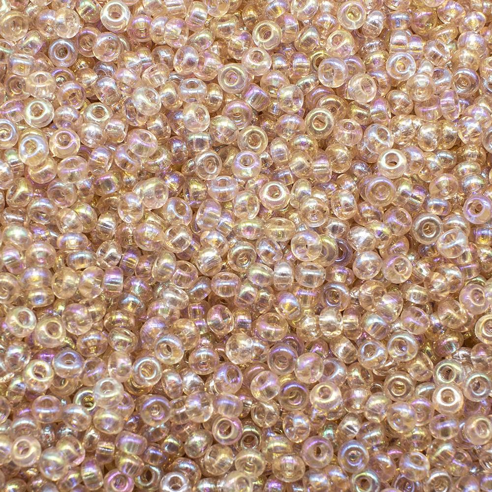 FGB Seed Beads Size 12 Trans Rainbow French Rose - 50g