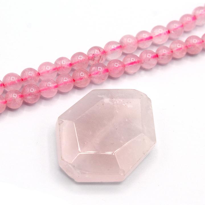 Gemstone Necklace - Rose Quartz