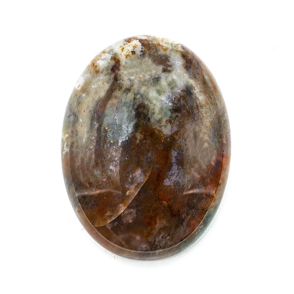 Gemstone Oval Cabochon - Indian Agate 40mm