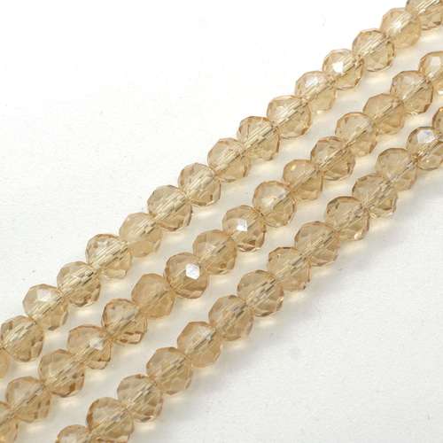 4mm crystal beads light champagne — faceted for jewelry making and beadwork