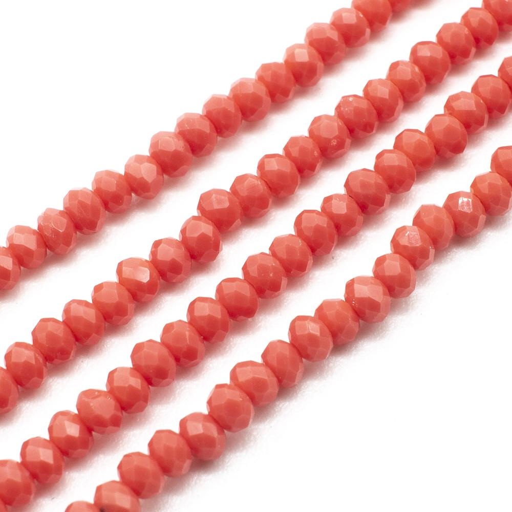 Crystal Rondelle 2x3mm - Coral 150pcs