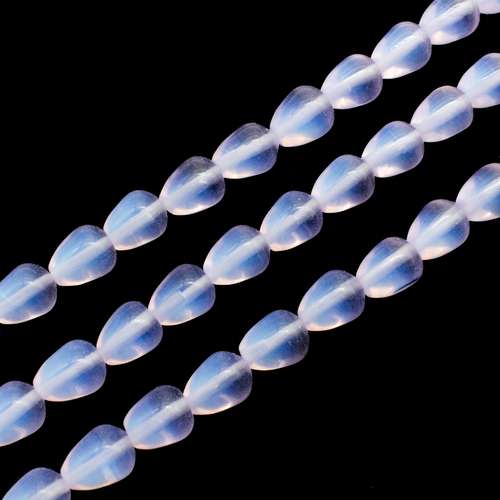 Opal Lilac Clear Drop Beads - 10mm