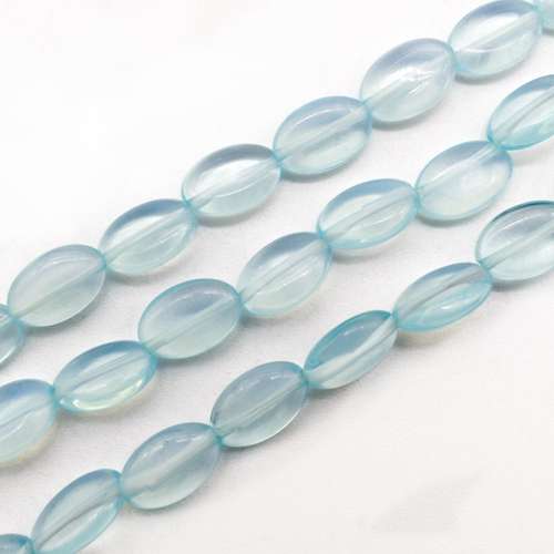 Opal Aqua Flat Rice - 12mm