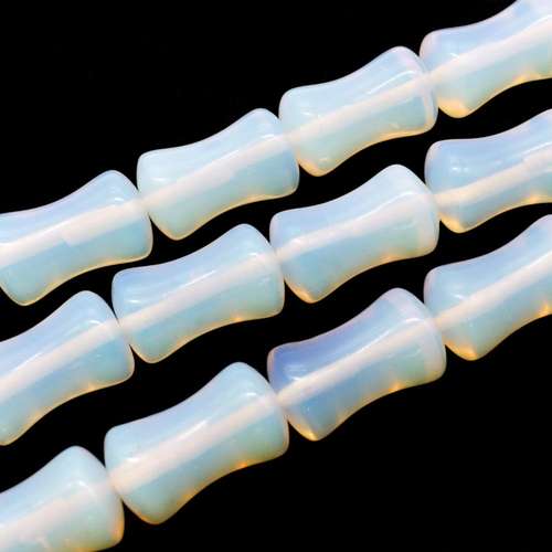 Opal White Bone Beads - 20mm