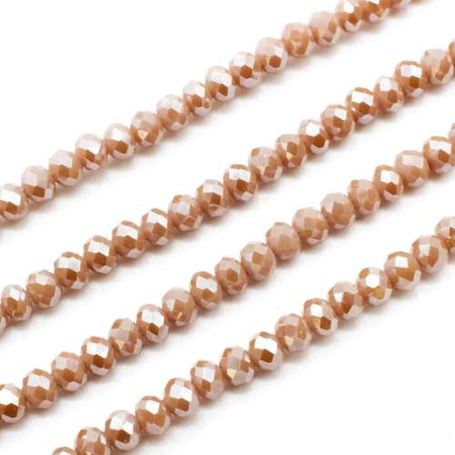 3.5mm crystal beads opal tan, pack of 130 — faceted for jewelry making and beadwork