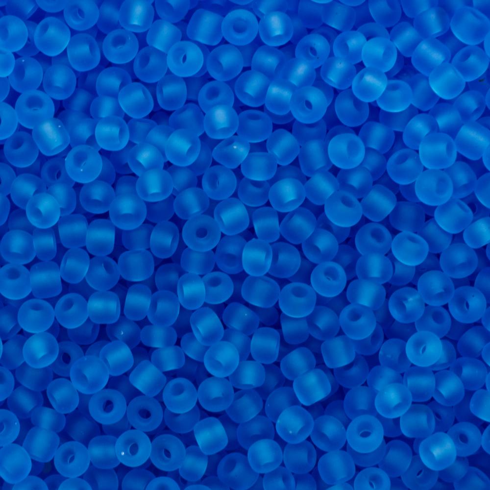 FGB Seed Bead Size 8 - Frosted Caribbean Blue 50g