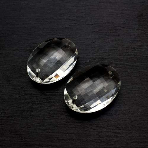 Glass Clear Extra Large Oval 32x23mm