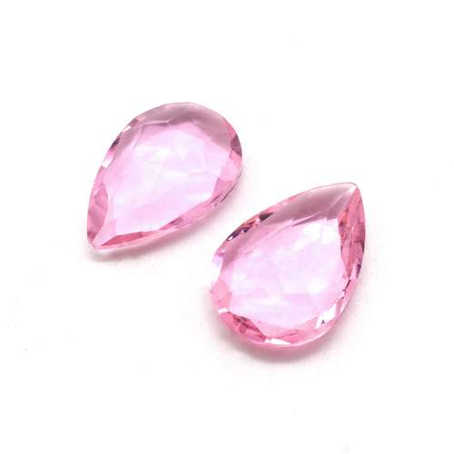 Glass Pink Large Drop 29x20mm