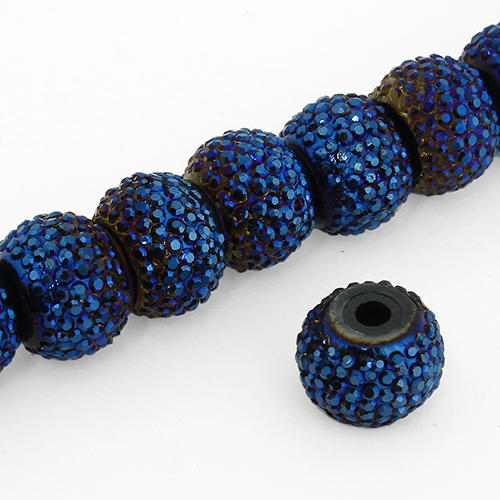 Resin Sparkle Bead 10mm - Blue