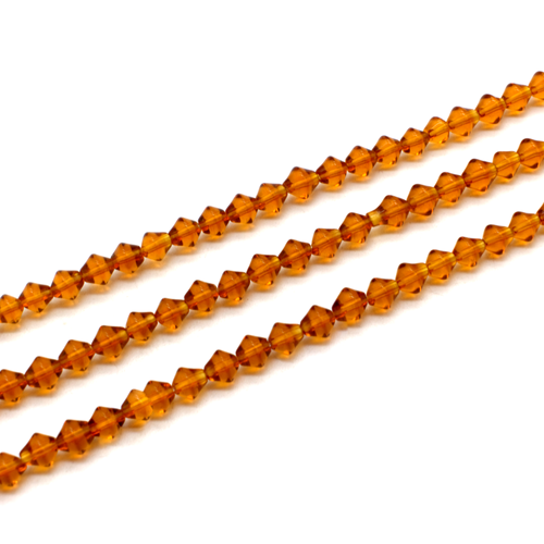 Glass Bicone beads 6mm - Topaz