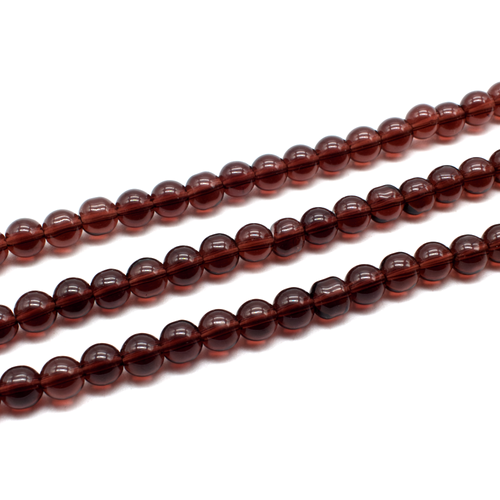 Glass Beads Round 8mm - Dark Amethyst