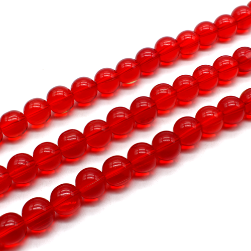 Glass Beads Round 12mm - Red