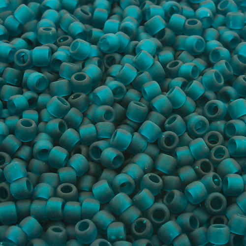 Toho Size 8 Seed Beads 10g -  Trans Frosted Teal