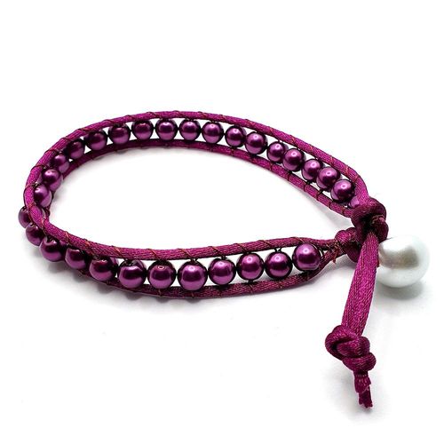 Pearl Wrap Bracelet mulberry bracelet making kit — DIY set with beads and instructions for creating handmade jewelry