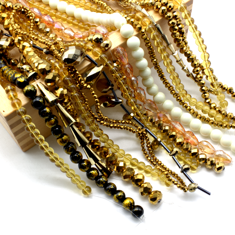 Crystal Bead Pack - Gold