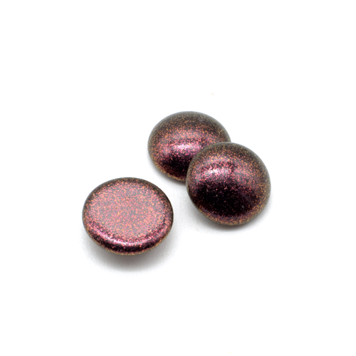 Par Puca Cabochon - 14mm - Metallic Mat Dark Violet