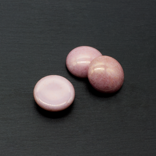 Par Puca Cabochon - 14mm - Opaque Light Rose Ceramic Look